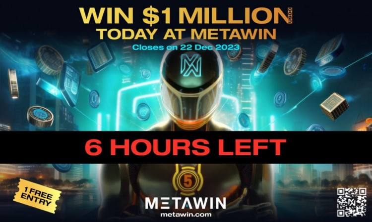 时钟滴答作响：MetaWin 激动人心的 100 万美元 USDC 奖金竞赛还剩 6 小时
