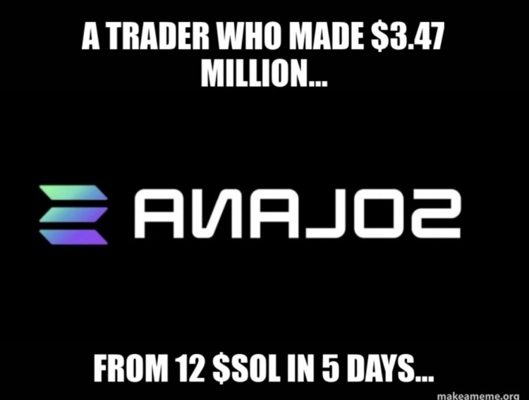 SOLANA上交易ANALOS5天内将900美元变成347万美元交易者用12美元购买了26亿个ANALOS