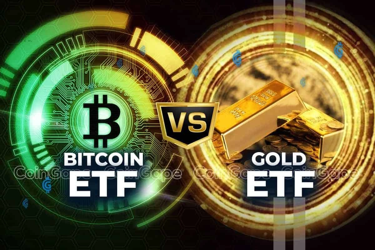 [涡流]比特币 ETF 资金流入盖过了黄金 ETF，比特币将超越黄金市值？